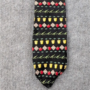 Tabasco Silk Tie Mens Vintage USA Made Veggies Novelty Gift Hot Sauce